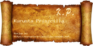Kurusta Priszcilla névjegykártya